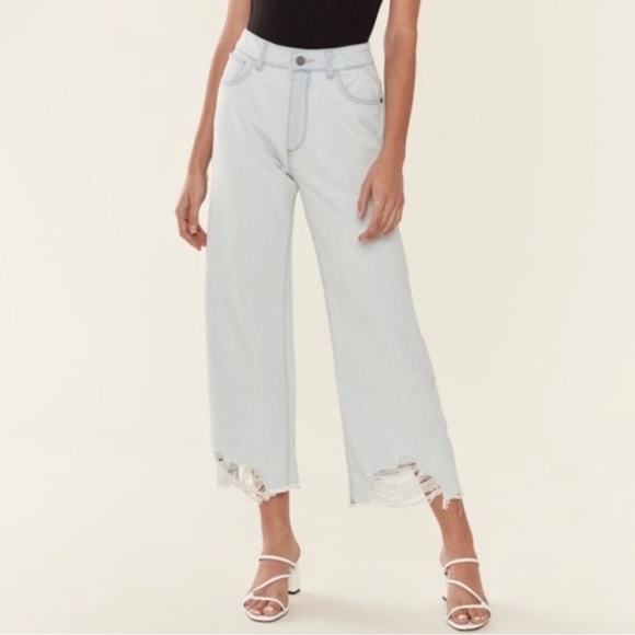 DL1961 Hepburn High Rise Wide Leg Palermo Jeans - Picture 1 of 10